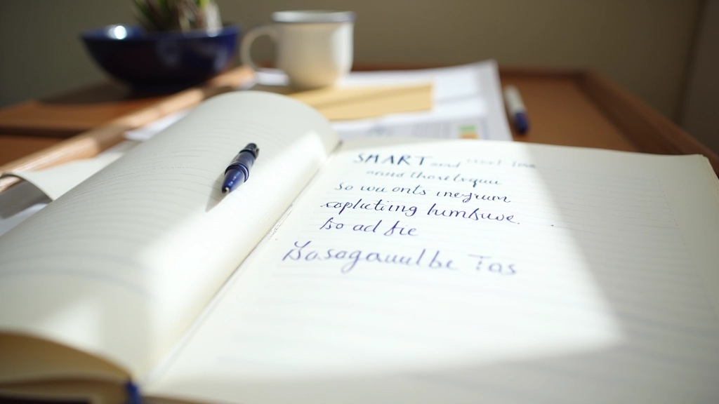 Pagina di diario aperto con testo scritto a mano, parole sottolineate e dichiarazioni di impegno personale chiare