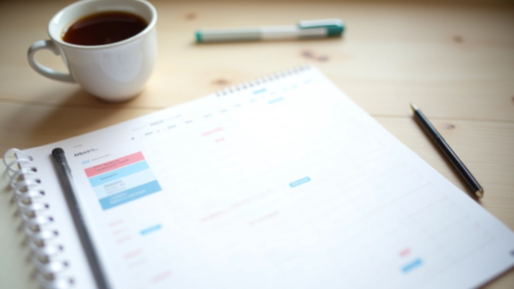 Calendario aperto con date cerchiate e scadenze annotate a penna, mostrando pianificazione temporale dettagliata di un progetto